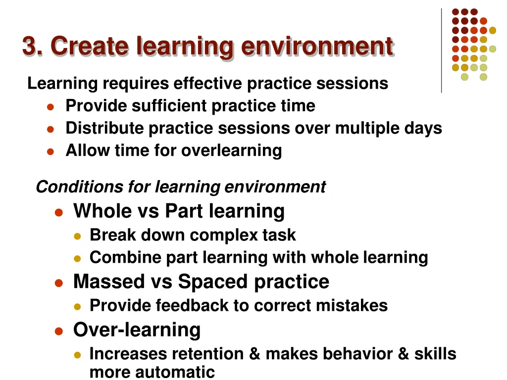 3 create learning environment