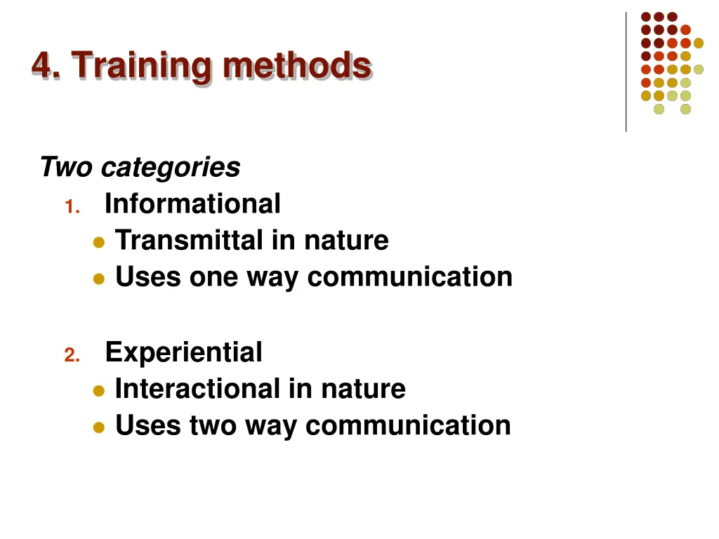 4 training methods
