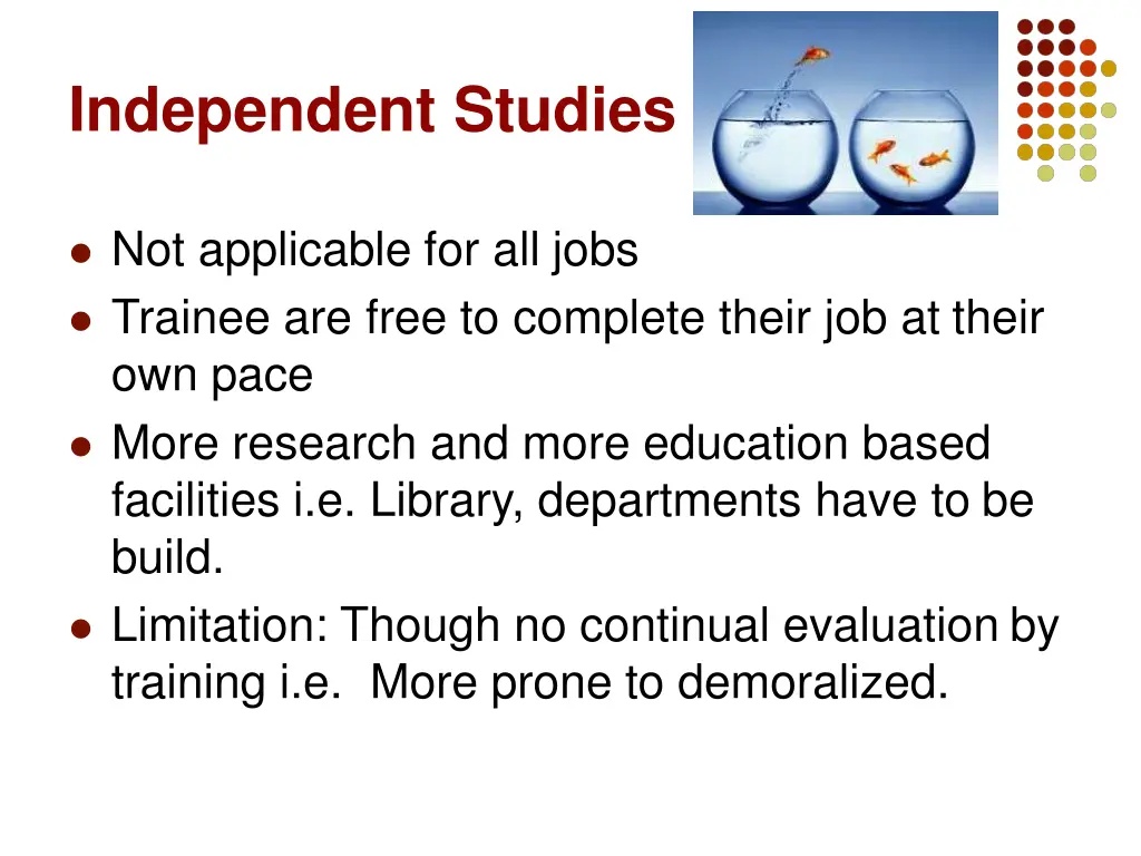 independent studies
