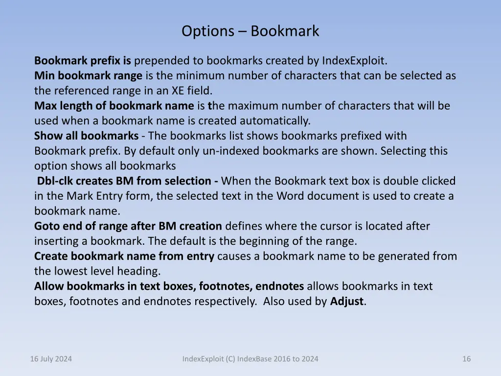 options bookmark 1
