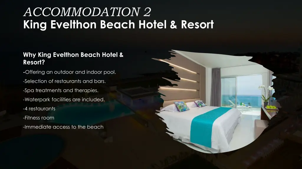 accommodation 2 king evelthon beach hotel resort