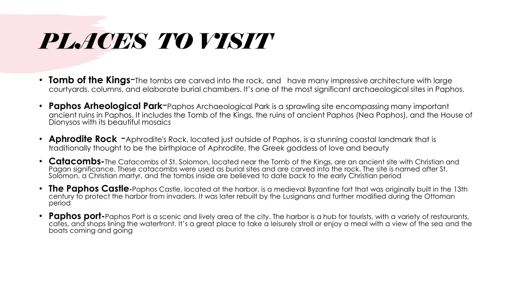 places to visit