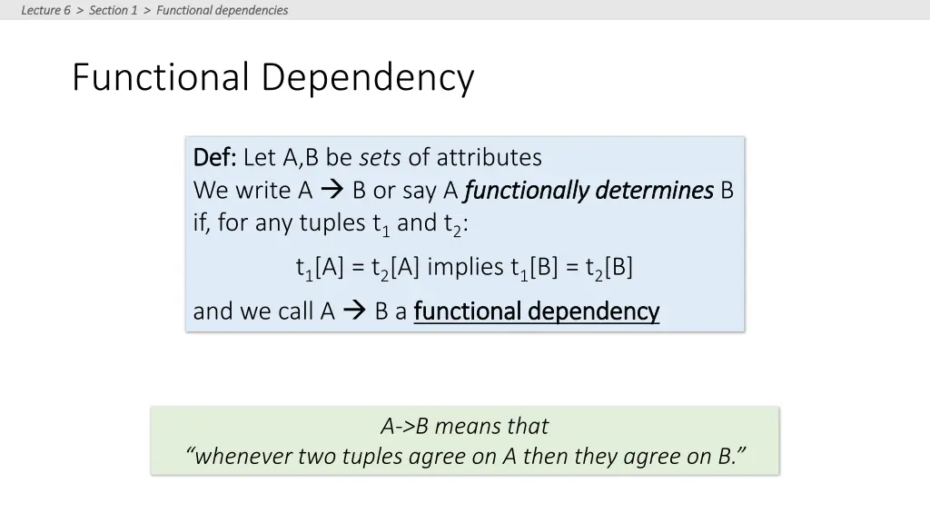 lecture 6 section 1 functional dependencies 1