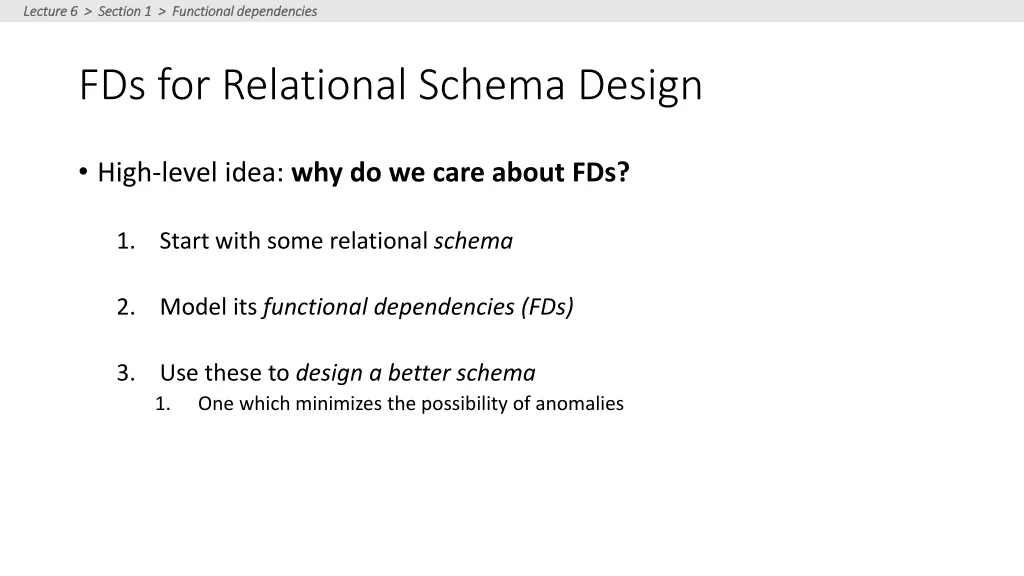 lecture 6 section 1 functional dependencies 6