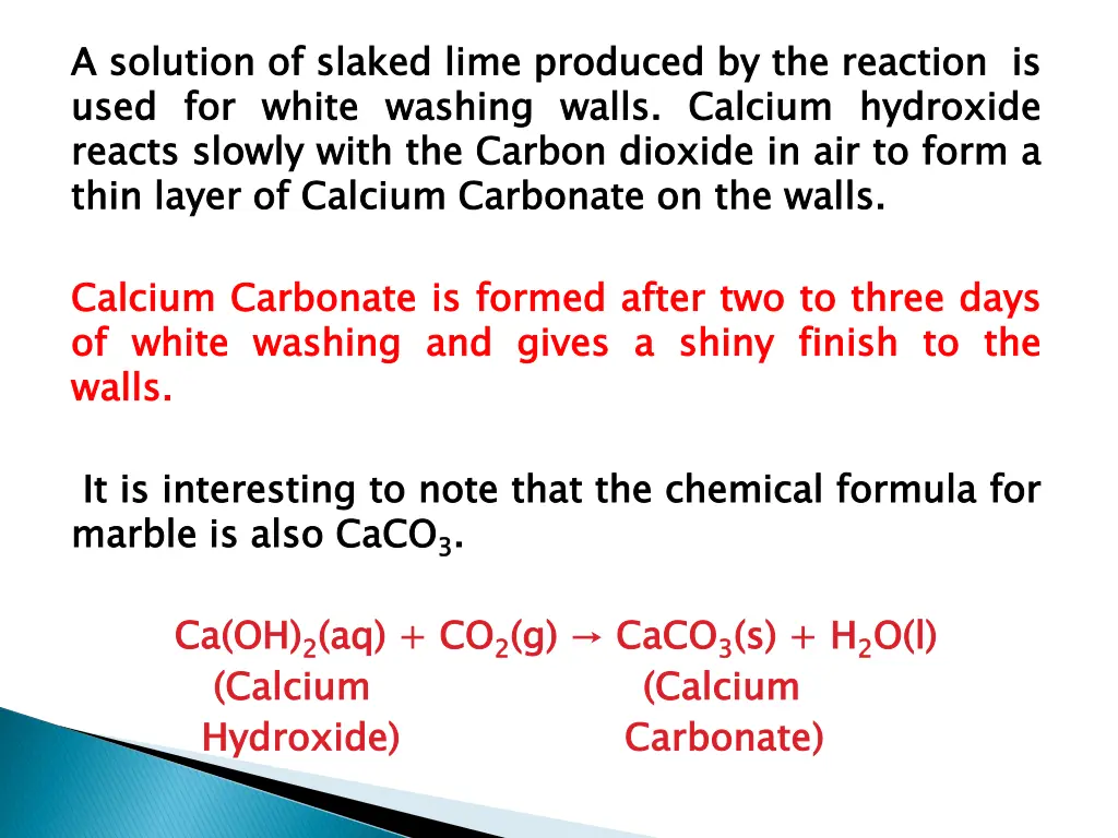 a a solution used reacts thin