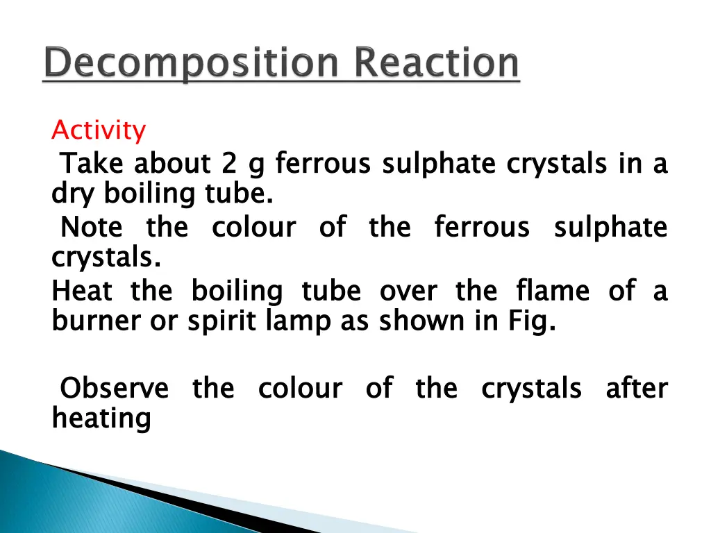 activity take dry note crystals heat burner