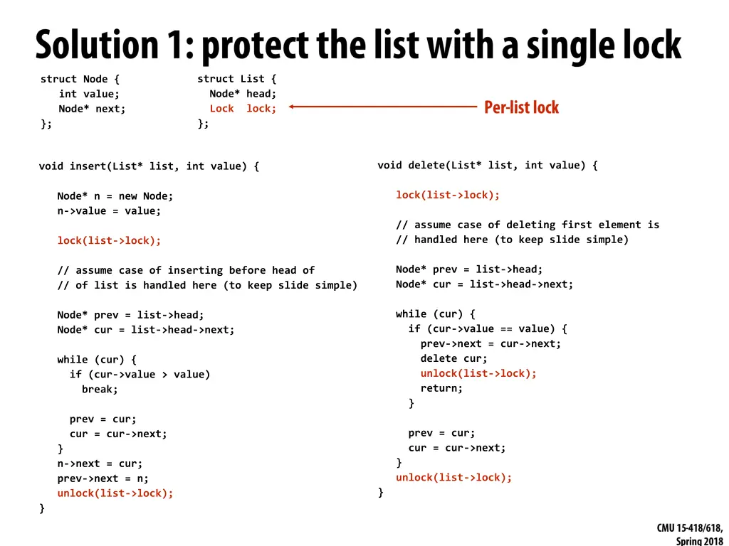 struct list node head lock lock