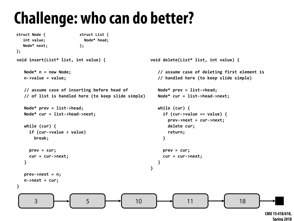 struct node int value node next 1