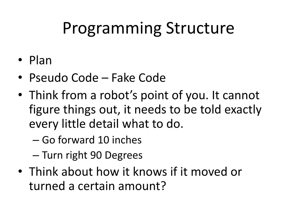 programming structure