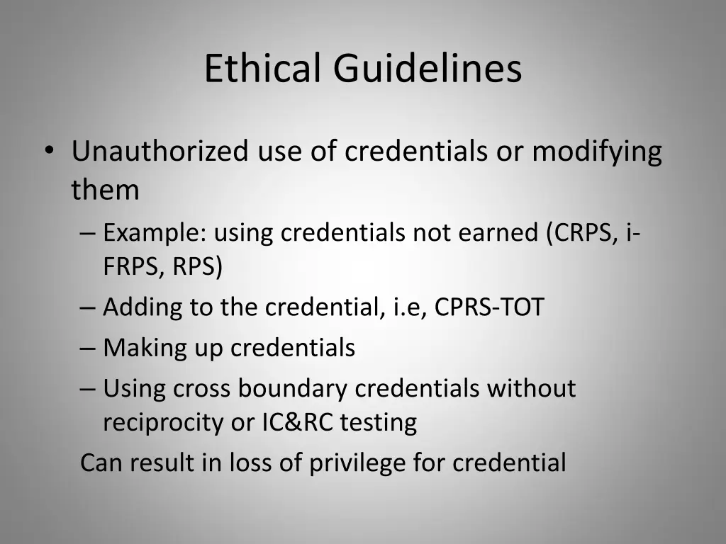 ethical guidelines