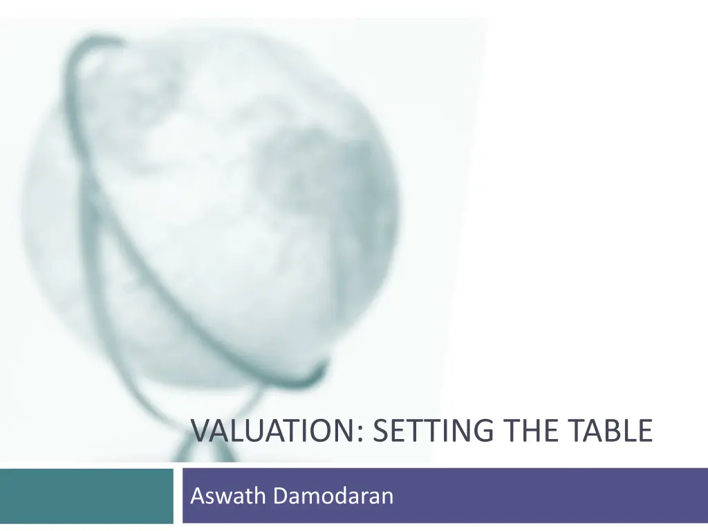 valuation setting the table