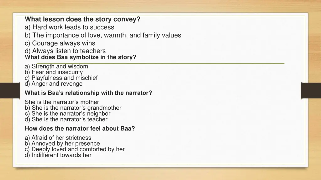 what lesson does the story convey a hard work