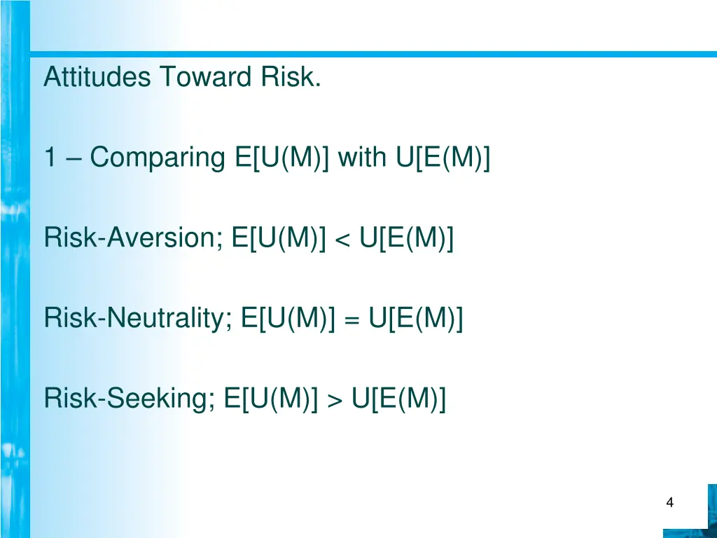 attitudes toward risk