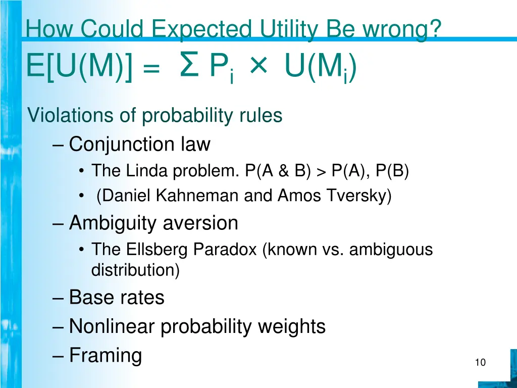 how could expected utility be wrong