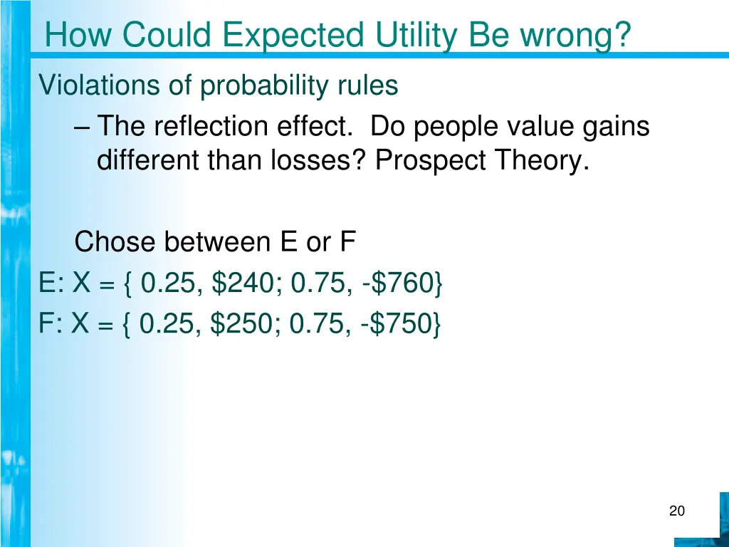 how could expected utility be wrong violations 1