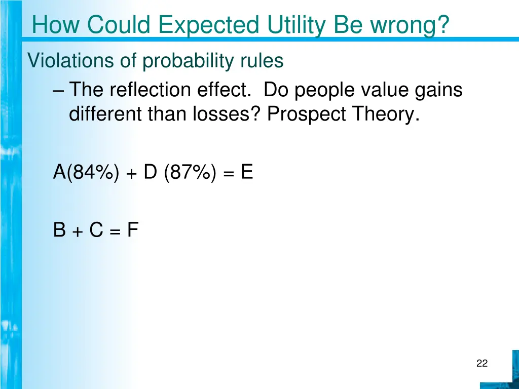 how could expected utility be wrong violations 3