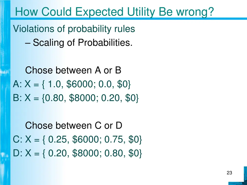how could expected utility be wrong violations 4