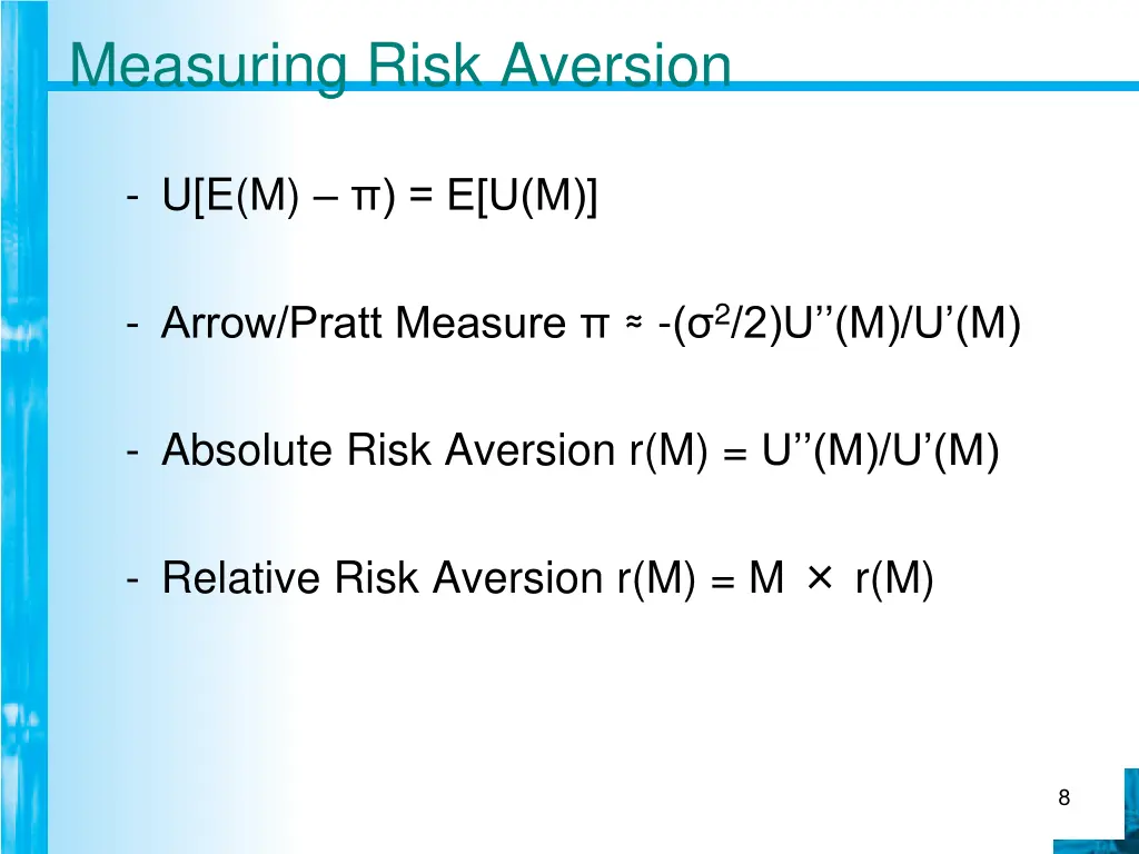 measuring risk aversion