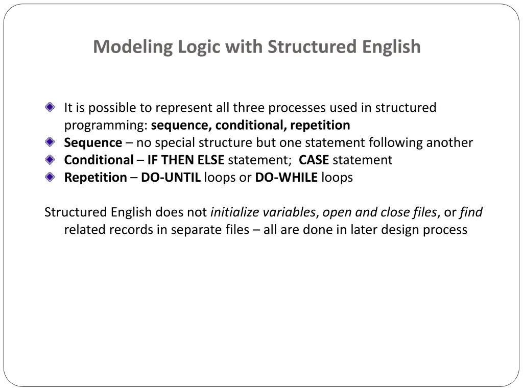 modeling logic with structured english 1