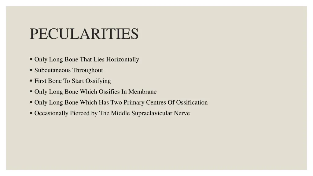 pecularities