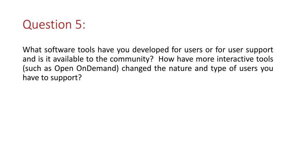 question 5