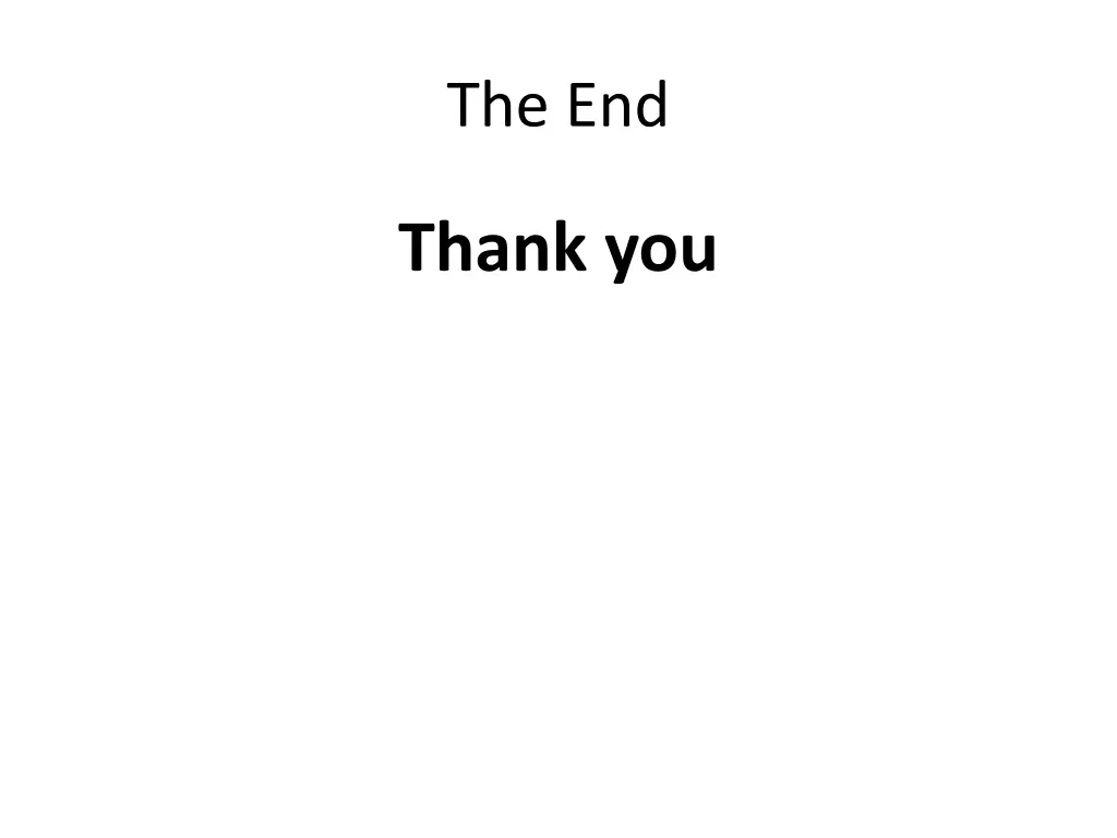 the end