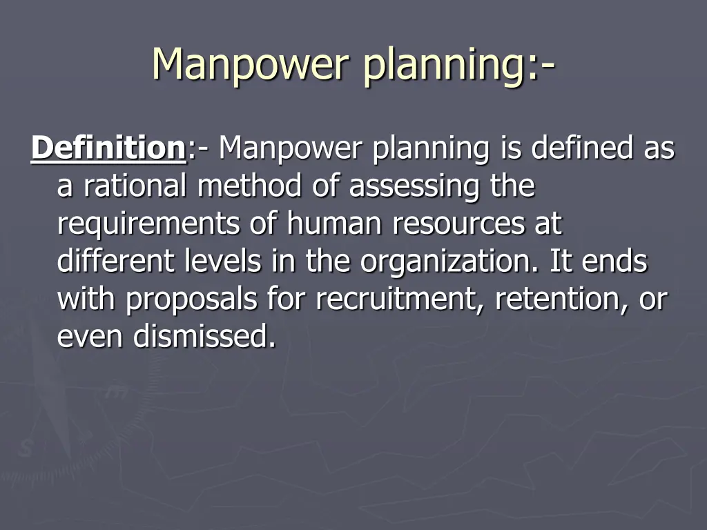 manpower planning