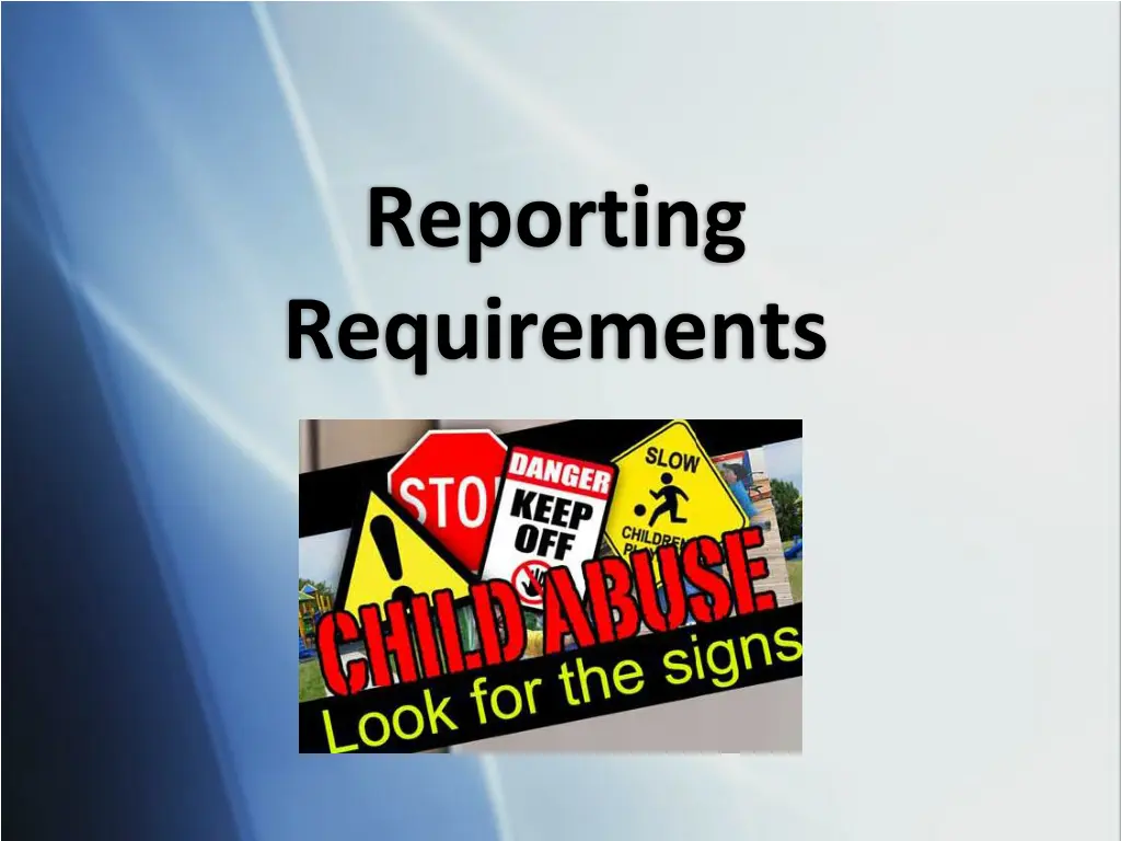 reporting requirements