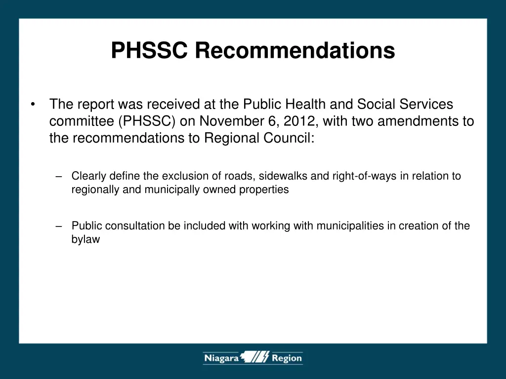 phssc recommendations