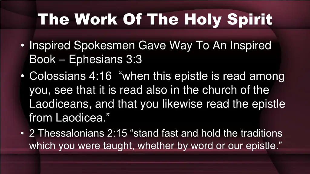 the work of the holy spirit 5