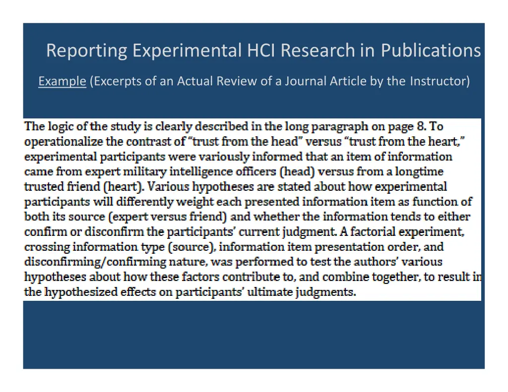 reporting experimental hci research 13