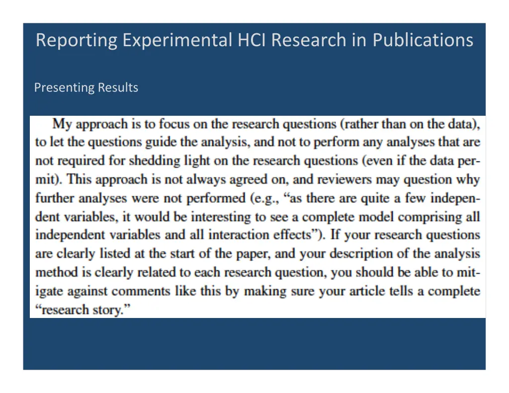 reporting experimental hci research 21