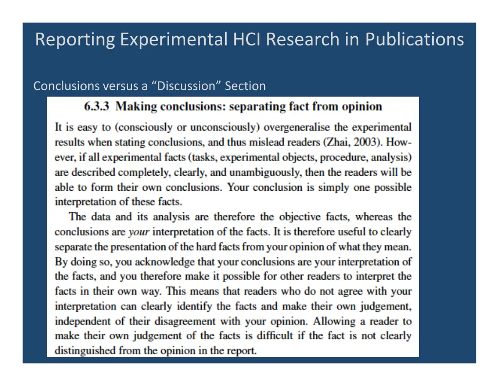 reporting experimental hci research 23