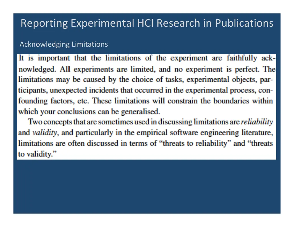 reporting experimental hci research 24