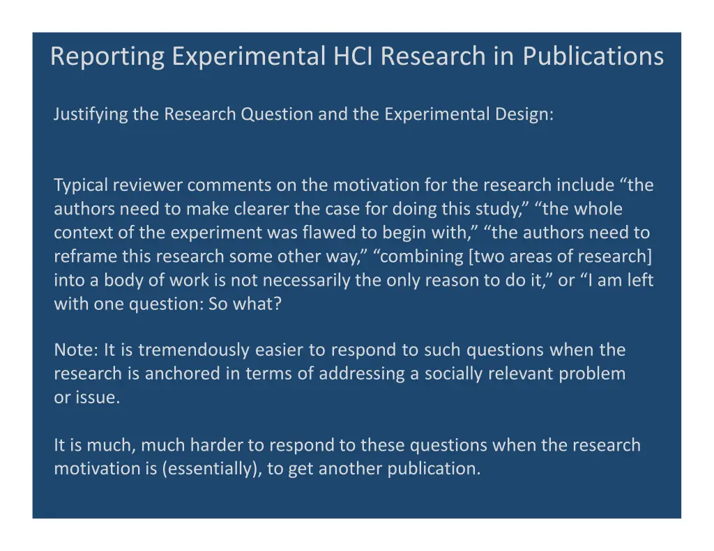 reporting experimental hci research 3