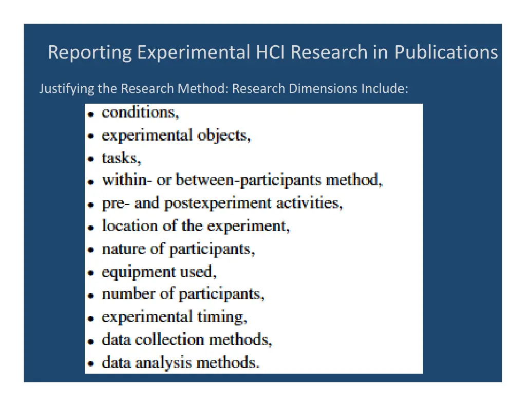 reporting experimental hci research 6