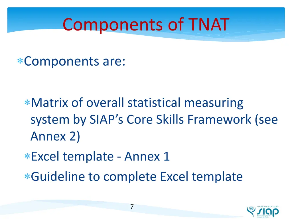 components of tnat