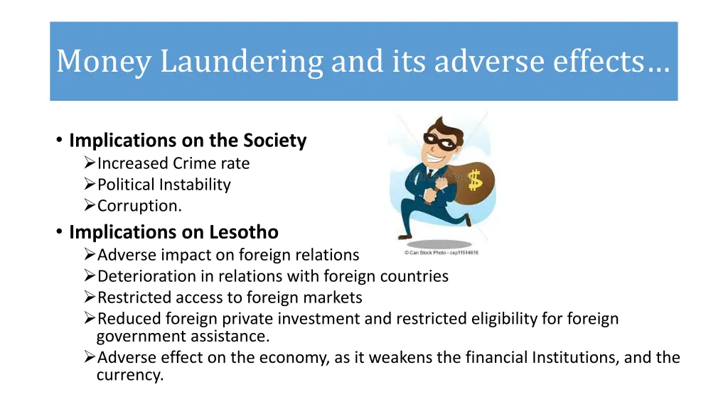 money laundering and its adverse effects 1