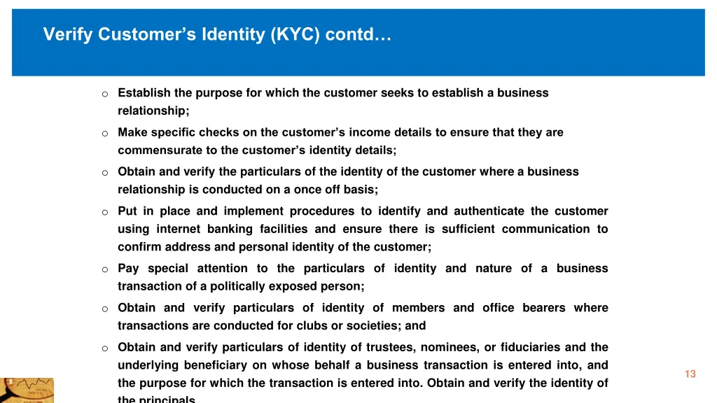 verify customer s identity kyc contd