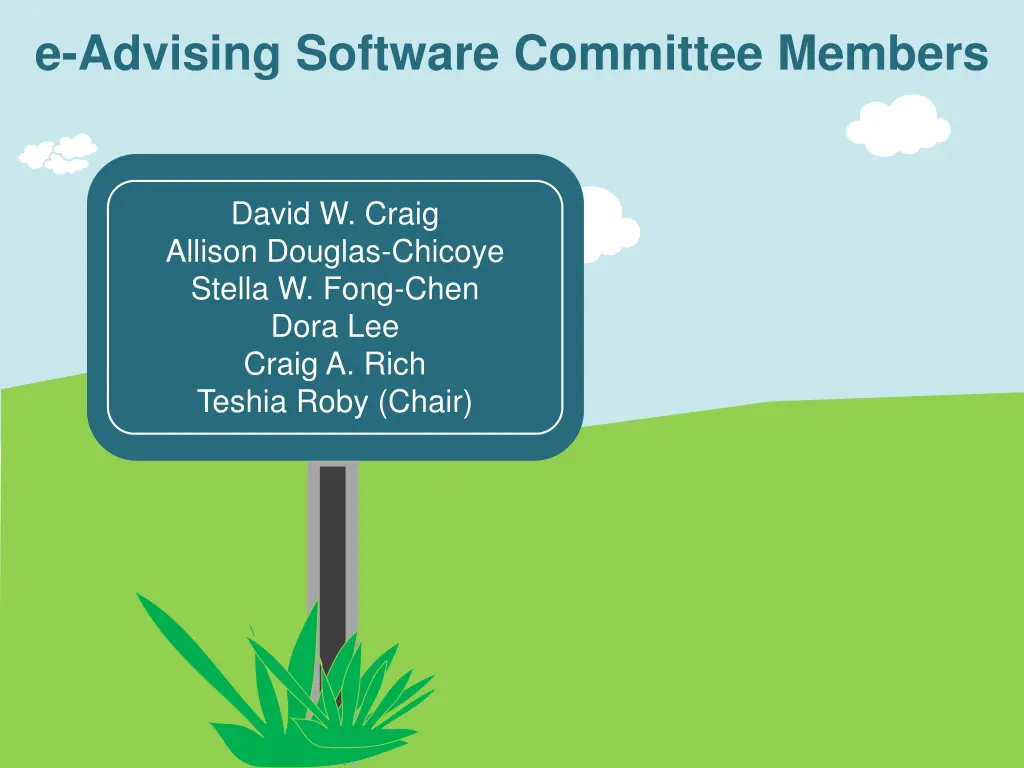e advising software committee members