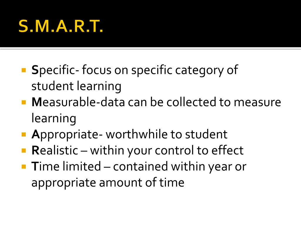 s pecific focus on specific category of student