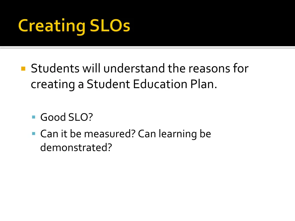 students will understand the reasons for creating