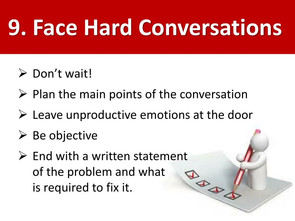 9 face hard conversations