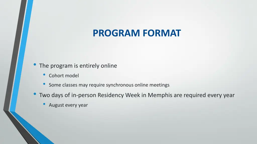 program format