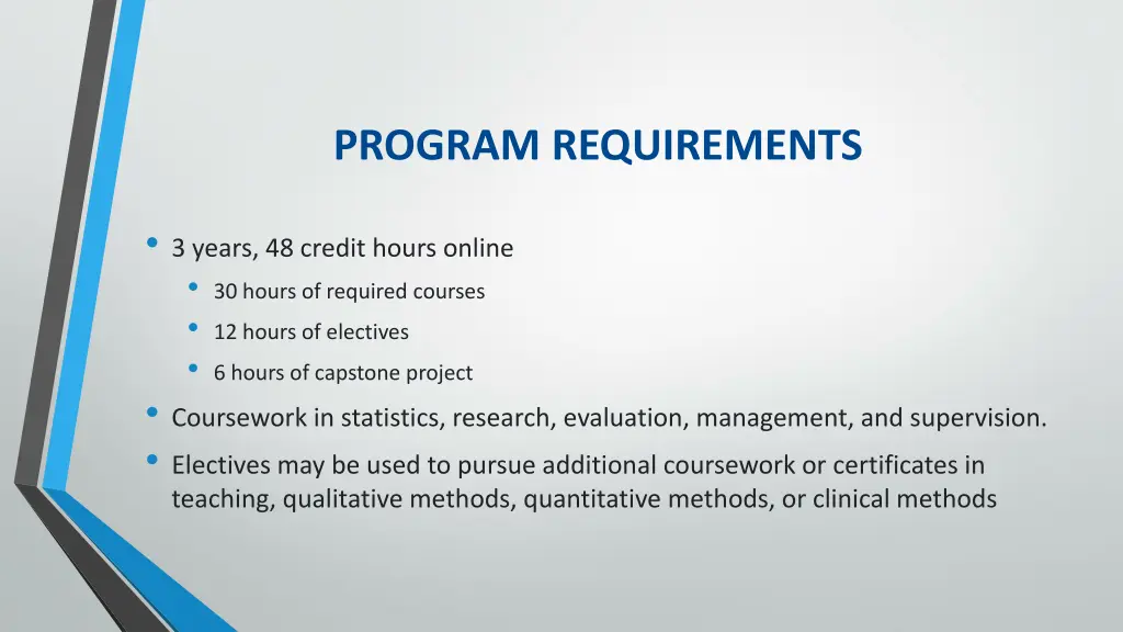 program requirements