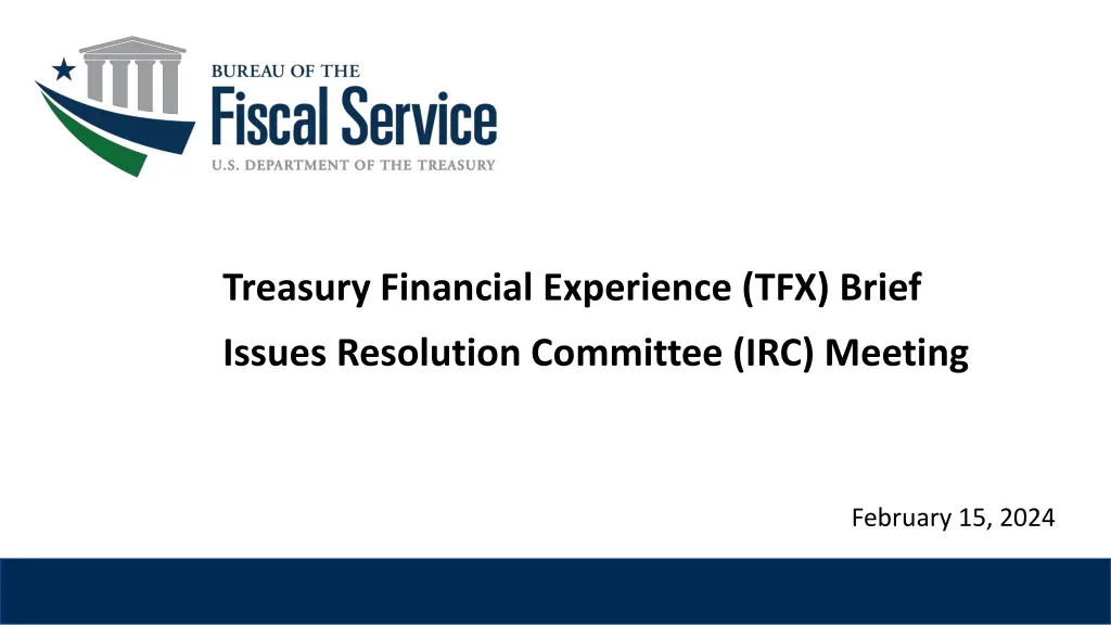 treasury financial experience tfx brief issues
