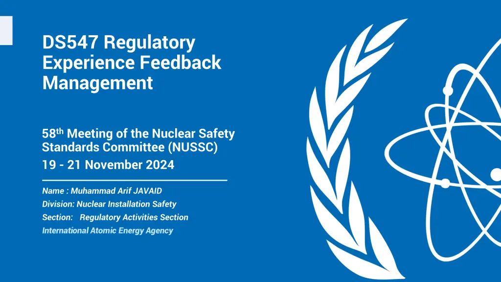 ds547 regulatory experience feedback management