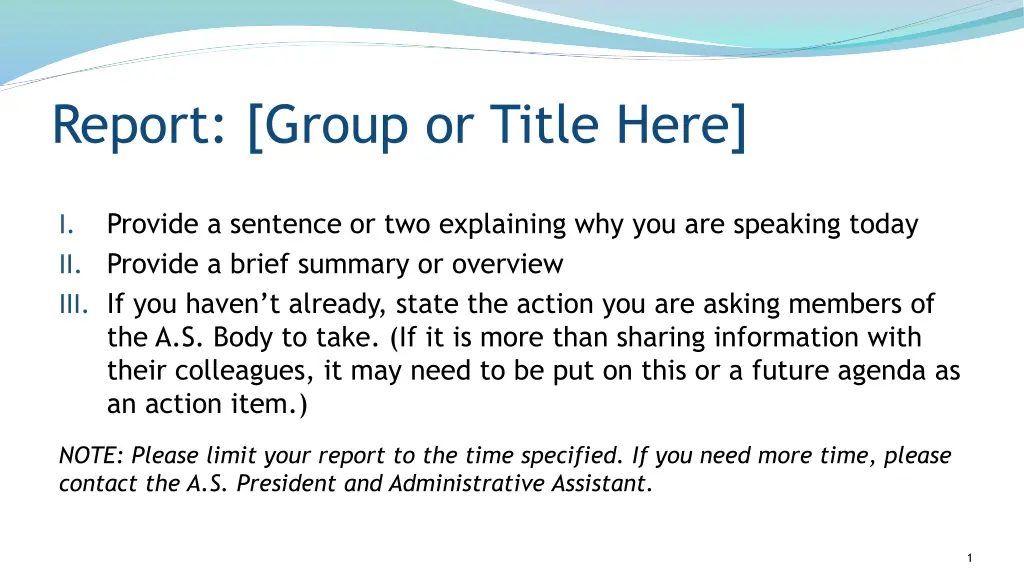 report group or title here