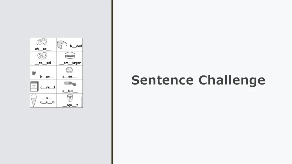 sentence challenge