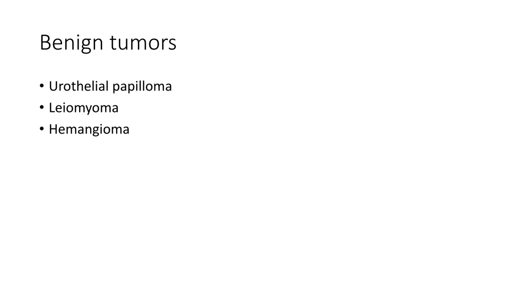 benign tumors